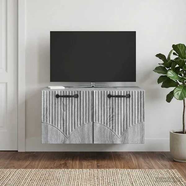 Meuble TV mural Sonoma gris 59,5 x 41 x 30 cm Bois d'ingénierie