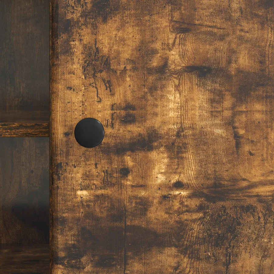 Meuble TV Chêne fumé 102 x 34,5 x 50 cm Bois d'ingénierie - 8
