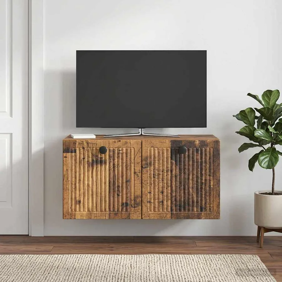 Meuble TV mural Bois ancien 59,5 x 31 x 30 cm Bois d'ingénierie - 4