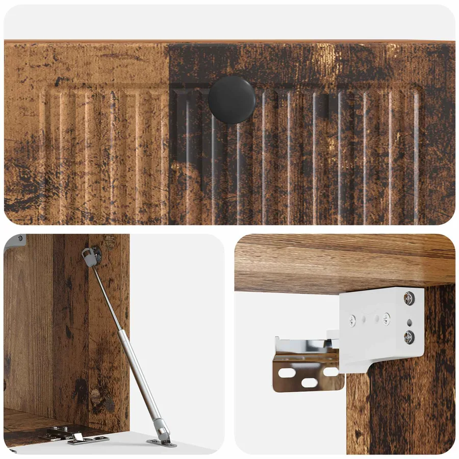 Meuble TV mural Bois ancien 59,5 x 31 x 30 cm Bois d'ingénierie - 9