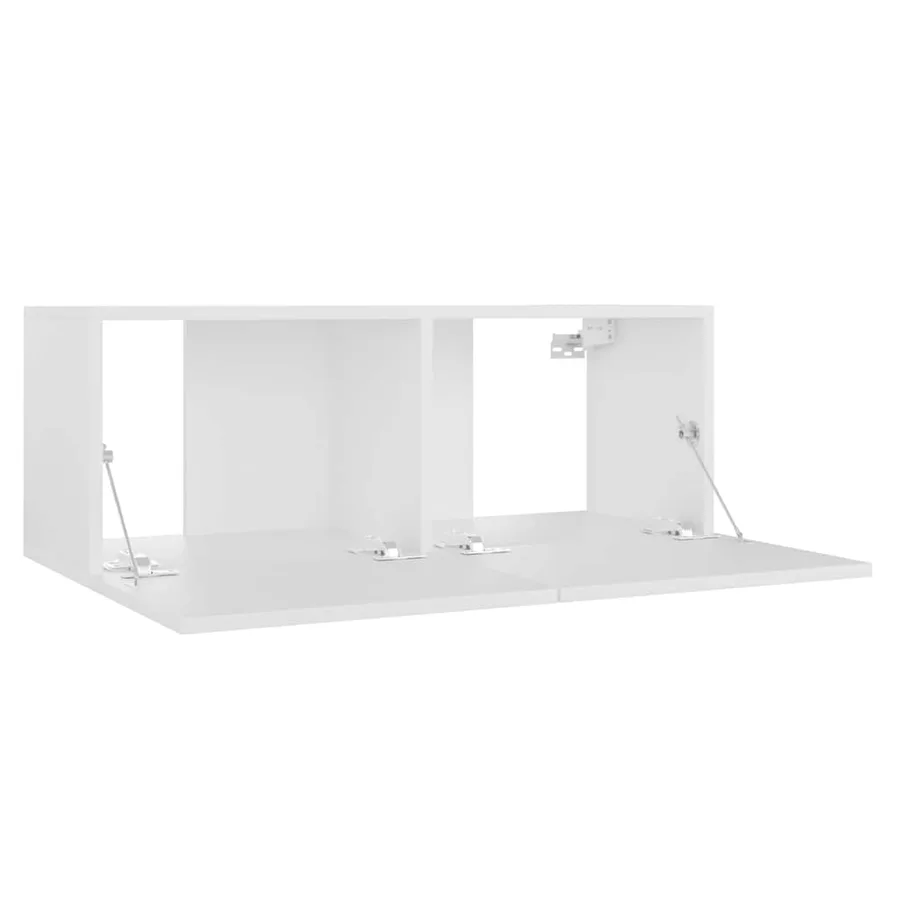 Ensemble de meubles TV 3 pcs Blanc Bois d'ingénierie - 8