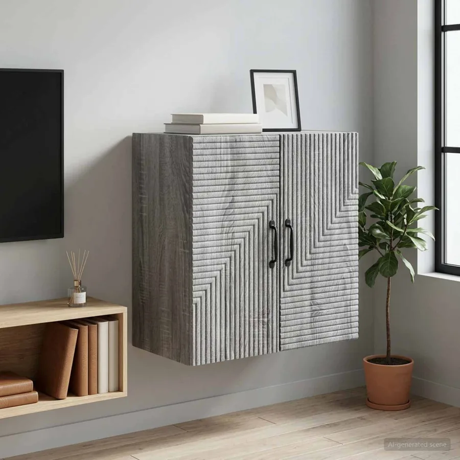 Armoire Murale Sonoma gris 59 x 31 x 60 cm Bois d'ingénierie