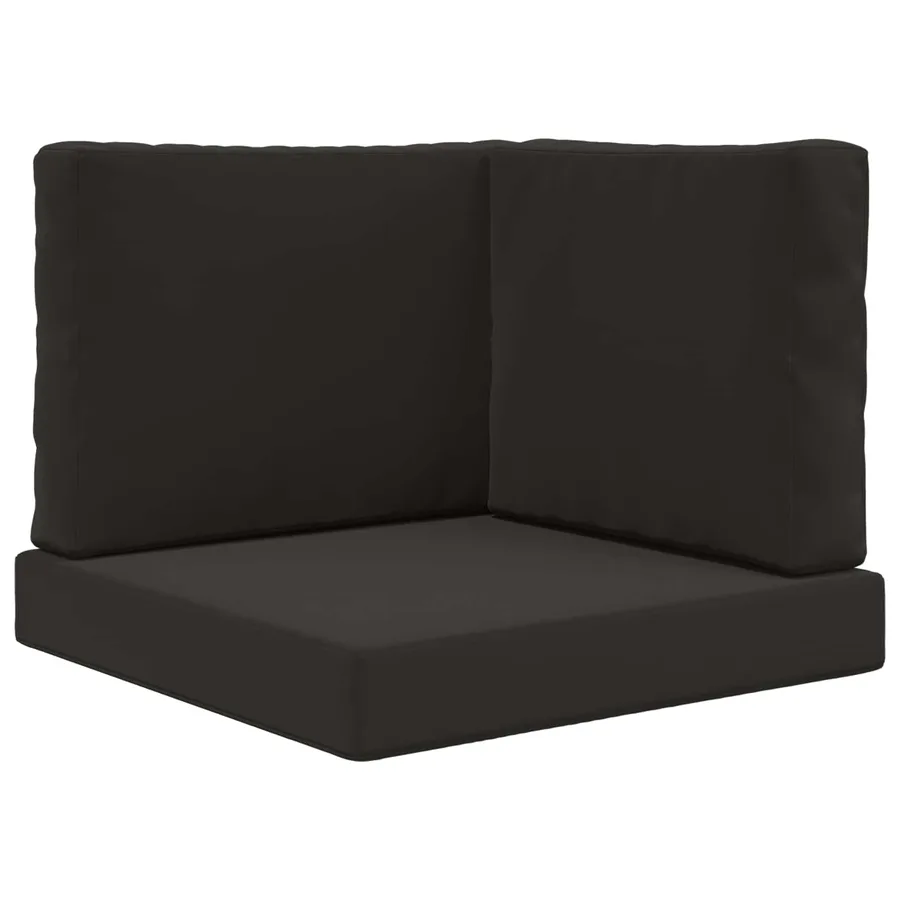 Coussin de canapé d'extérieur 3 pcs Noir Polyester - 2