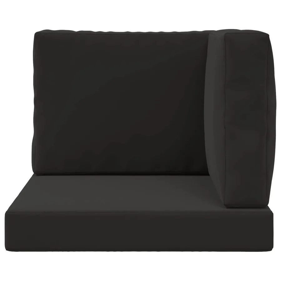 Coussin de canapé d'extérieur 3 pcs Noir Polyester - 6