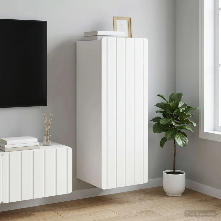 Armoire Murale Blanc 33 x 34,5 x 94 cm Bois d'ingénierie