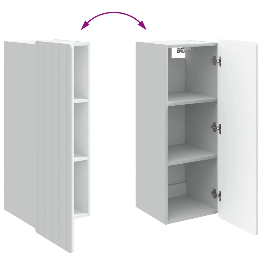 Armoire Murale Blanc 33 x 34,5 x 94 cm Bois d'ingénierie - 8