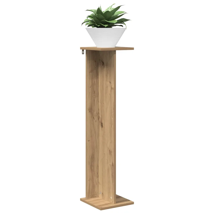 Support de Plante 2 pc Chêne Artisanal 25 x 25,5 x 100,5 cm - 3