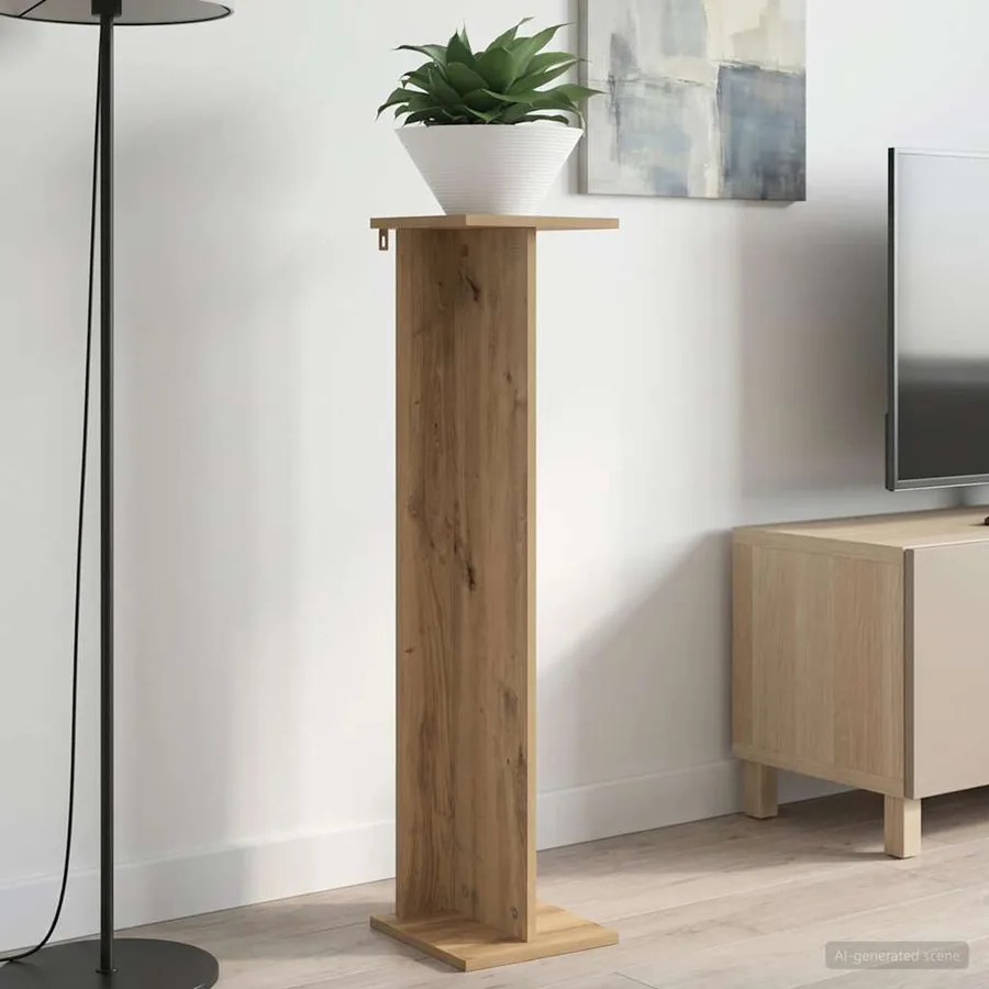 Support de Plante 2 pc Chêne Artisanal 25 x 25,5 x 100,5 cm - 4