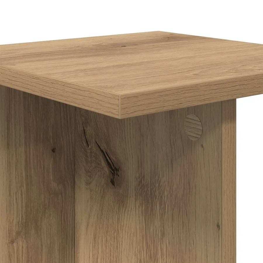 Support de Plante 2 pc Chêne Artisanal 25 x 25,5 x 100,5 cm - 9