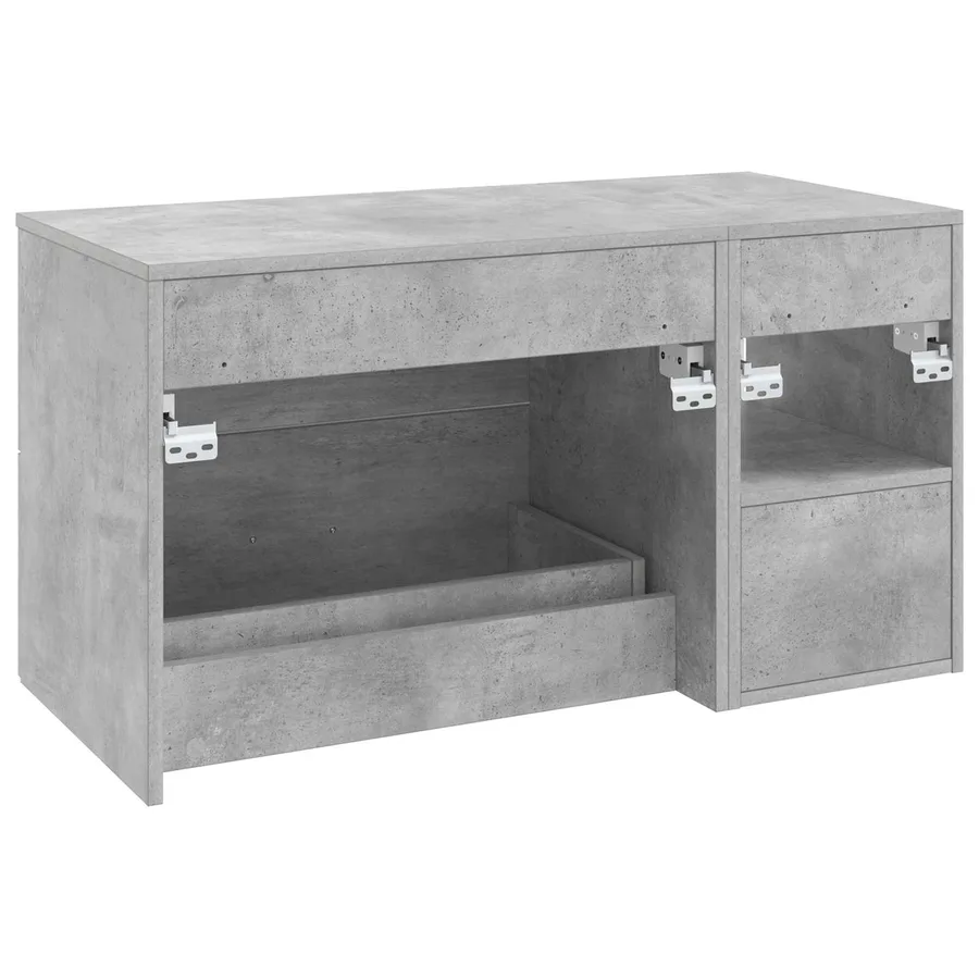 Ensemble de mobilier de salle de bain 2 pcs Gris béton - 6