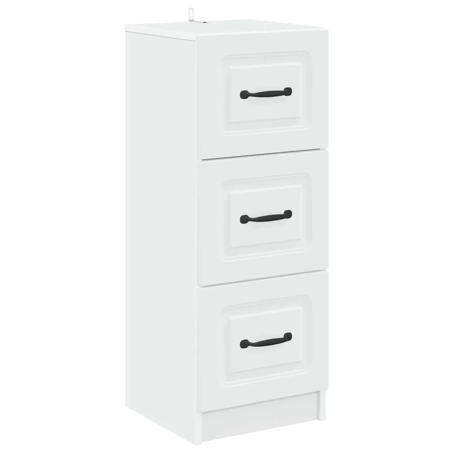 Armoire à tiroirs Blanc 33 x 34,5 x 87 cm Bois d'ingénierie - 2