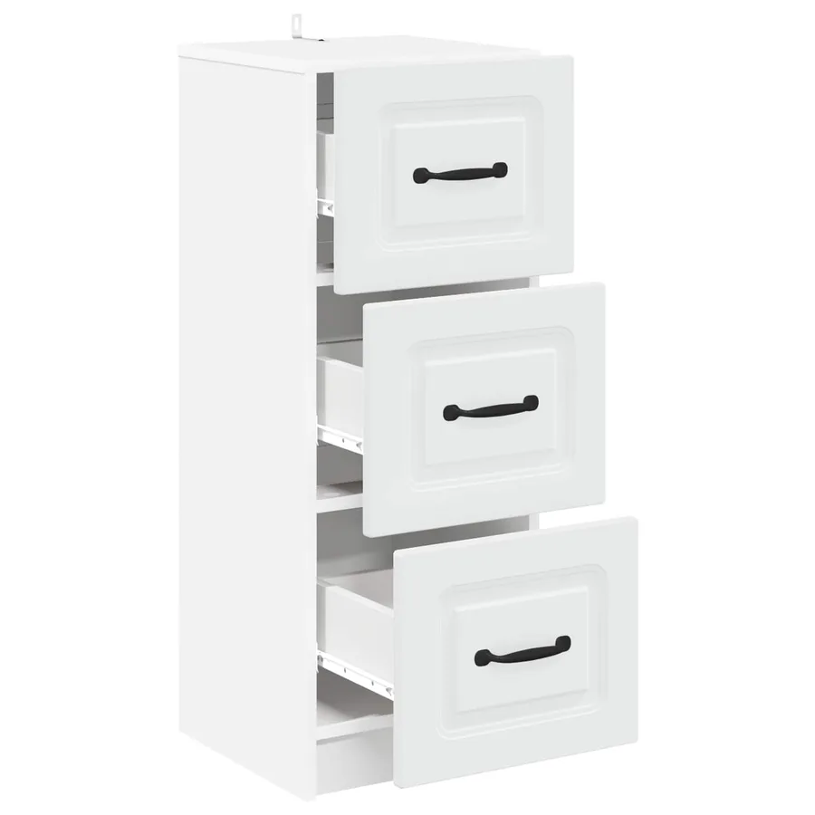 Armoire à tiroirs Blanc 33 x 34,5 x 87 cm Bois d'ingénierie - 5