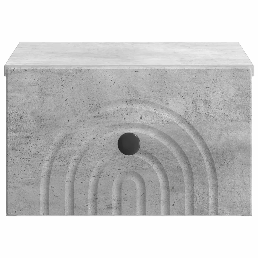 Cabinet de chevet mural 2 pcs Gris béton 33 x 34,5 x 20 cm - 7