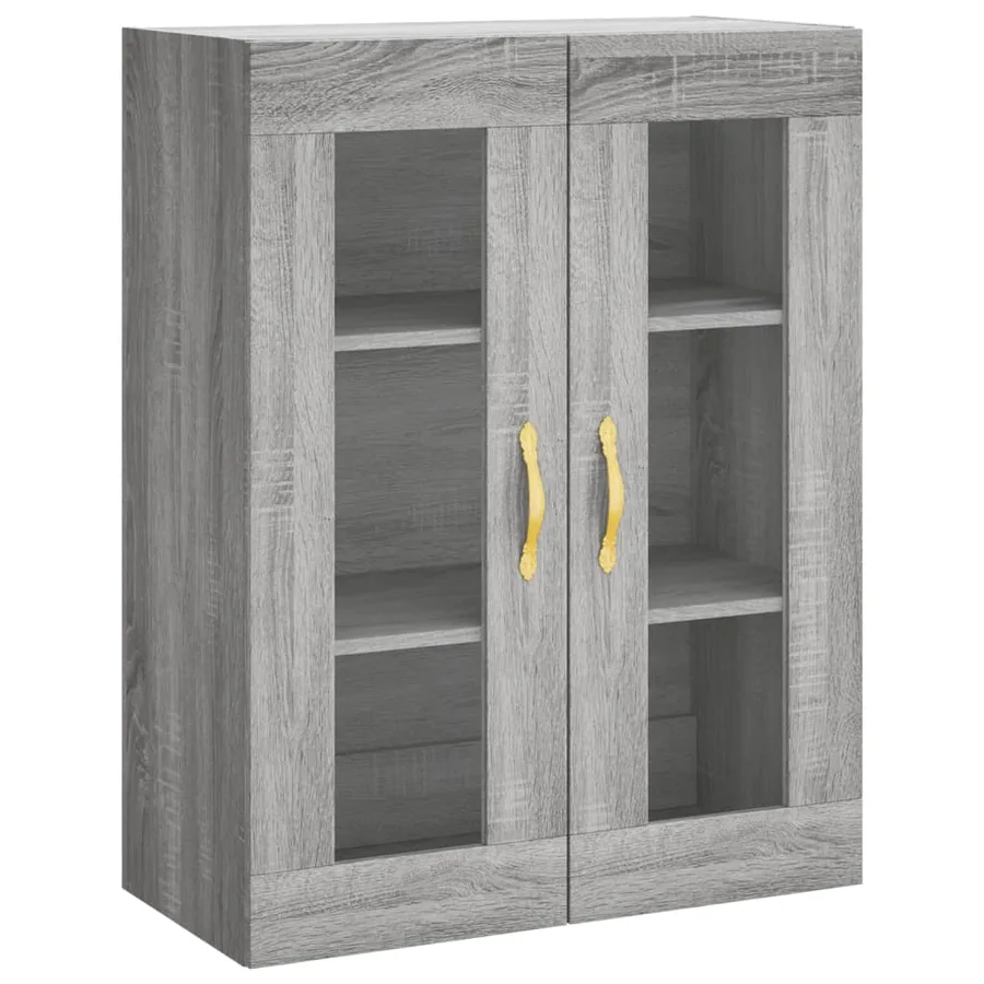 Buffet haut Sonoma gris 69,5x34x180 cm Bois d'ingénierie - 5