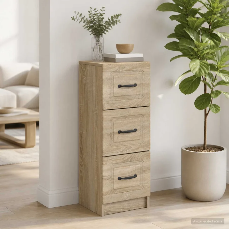 Armoire à tiroirs Chêne Sonoma 33 x 34,5 x 87 cm