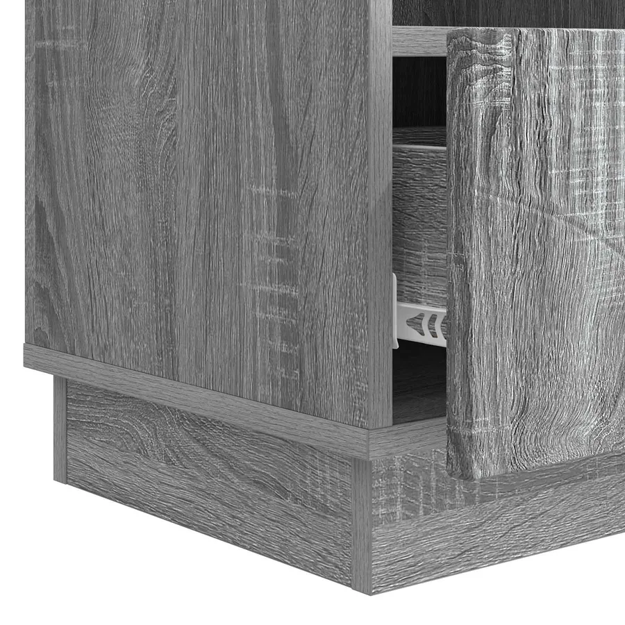 Meuble TV Sonoma gris 102 x 34,5 x 47 cm Bois d'ingénierie - 9
