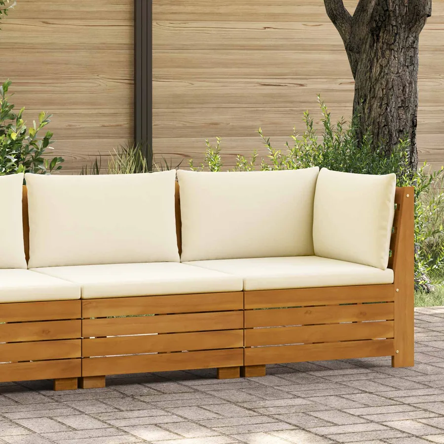 Ensemble de salon de jardin 2 Pièce Marron Bois d'Acacia Massif