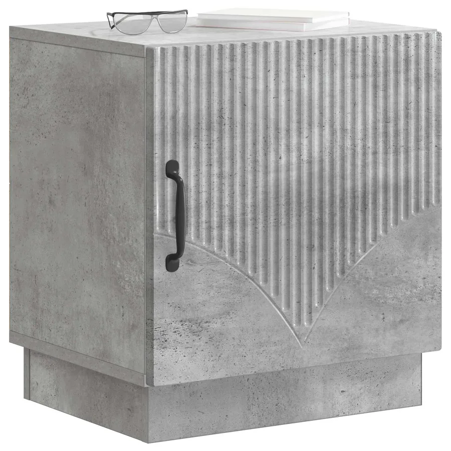 Table de chevet 2 pcs Gris Béton 43 x 34,5 x 47 cm - 3