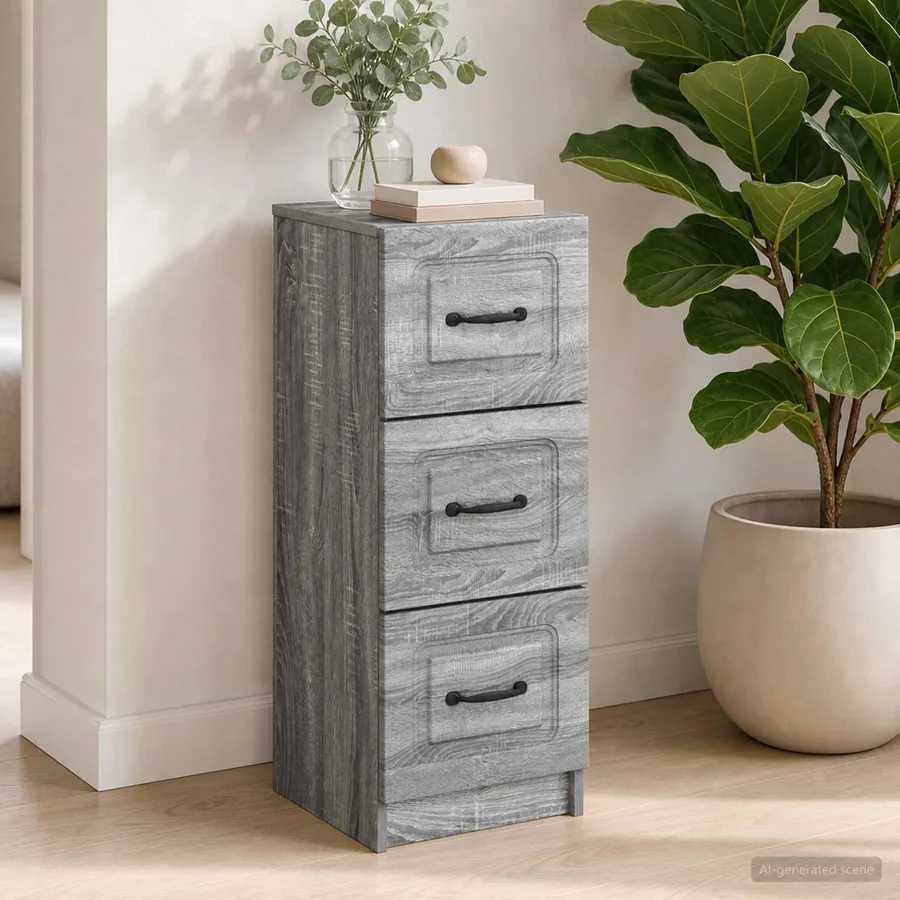 Armoire à tiroirs Sonoma gris 33 x 34,5 x 87 cm - 4