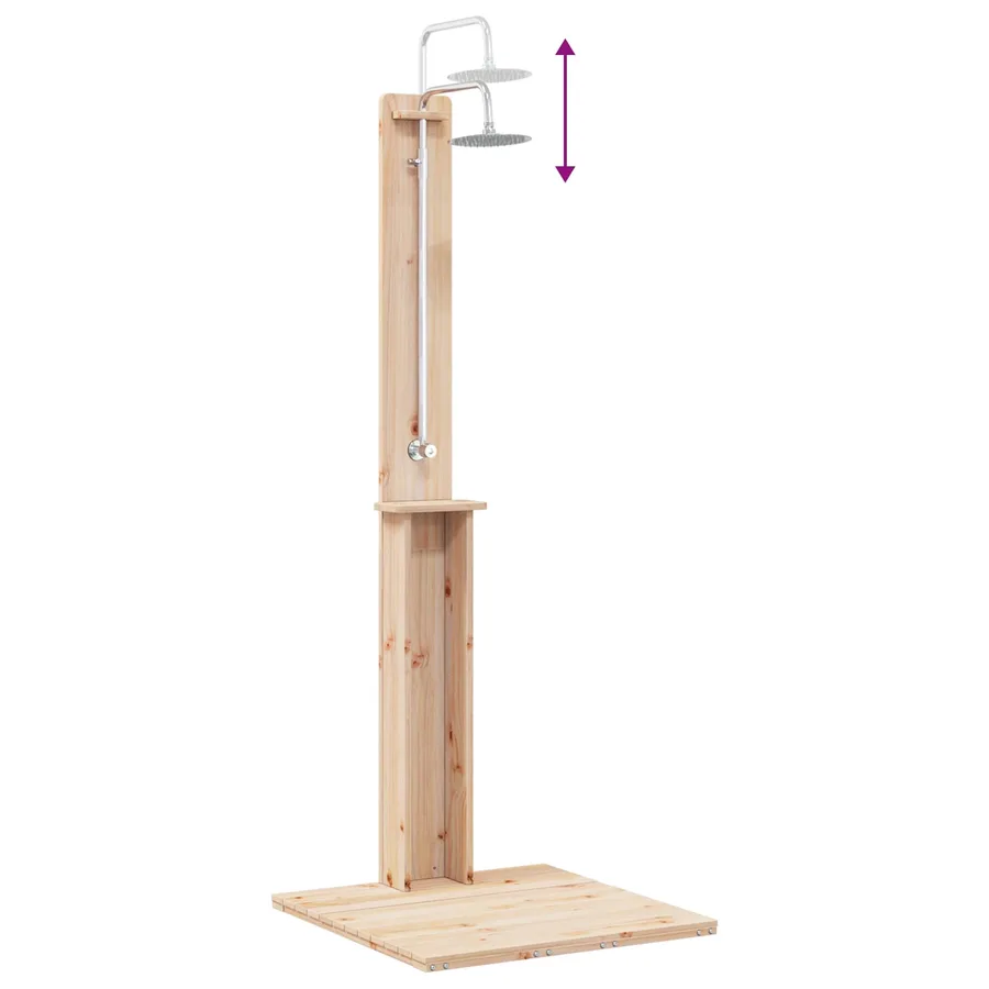 Douche d'extérieur 206 cm Naturel - 9
