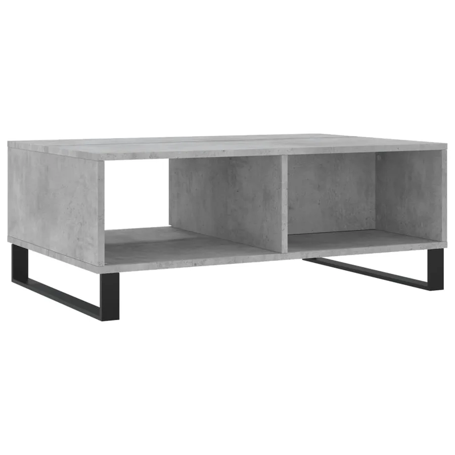 Table basse gris béton 90x60x35 cm bois d'ingénierie - 8