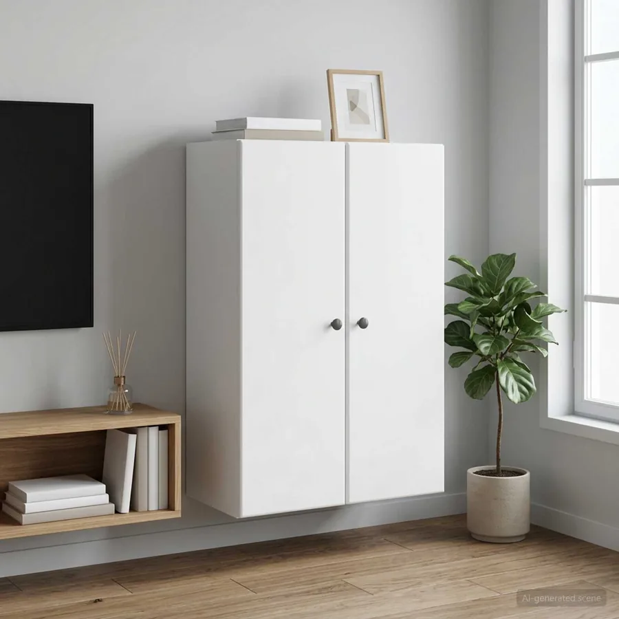 Armoire Murale Blanc 66 x 34,5 x 90 cm Bois d'ingénierie