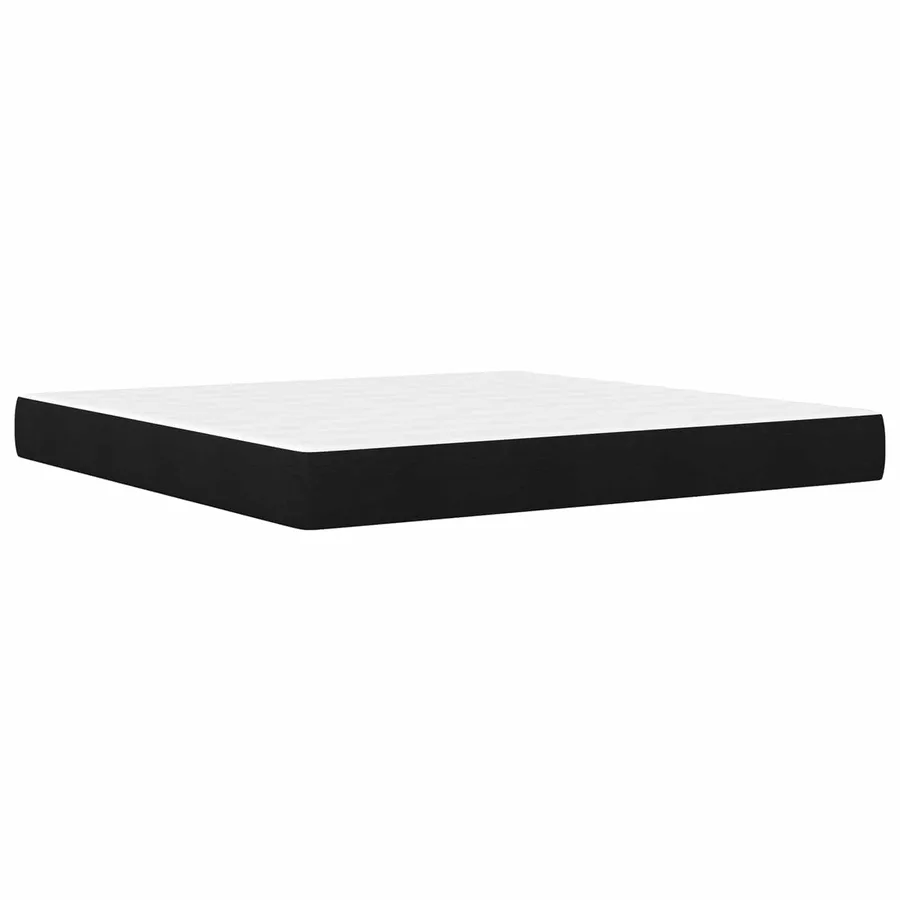 Cadre de lit Noir 200 x 200 cm Polyester - 5
