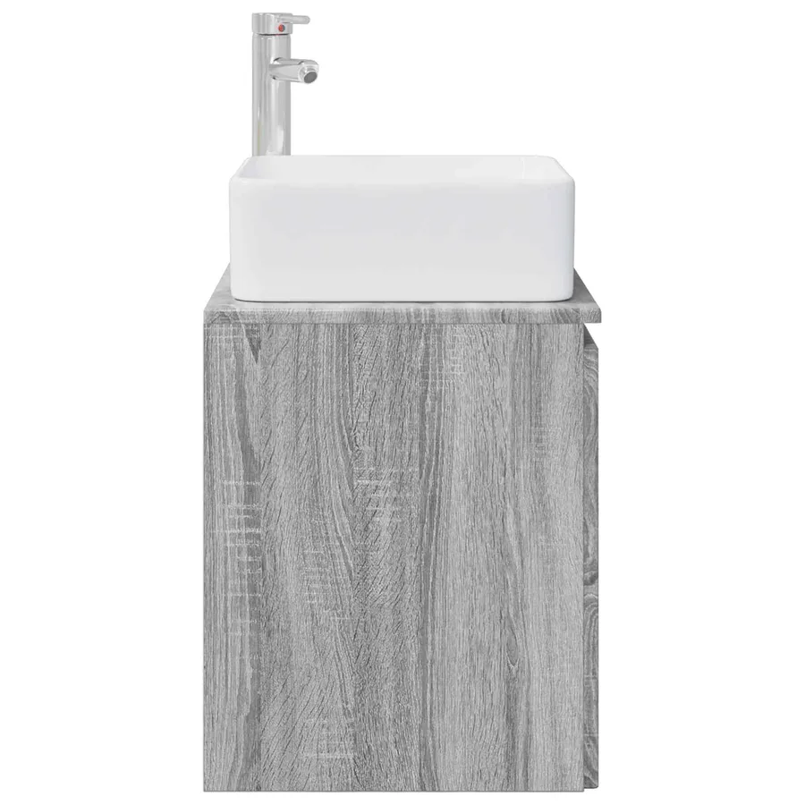 Vanité de lavabo mural Sonoma gris 49,5 x 41 x 63 cm - 4