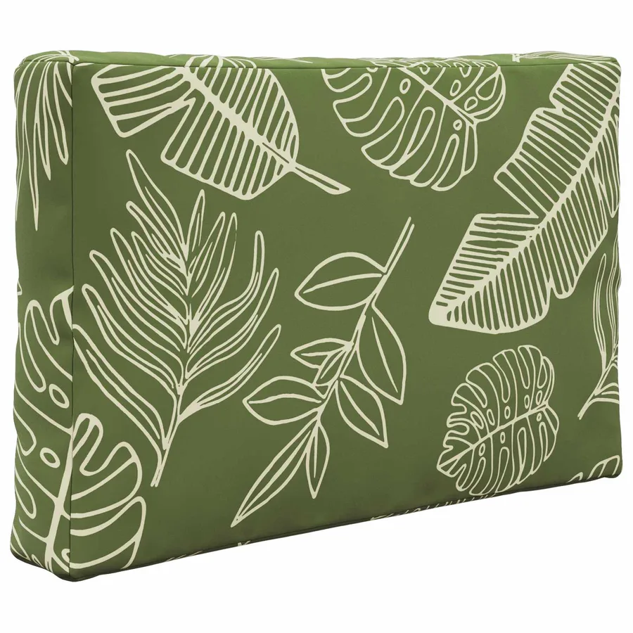 Coussin de canapé d'extérieur 3 pcs Modèle feuille Polyester - 5