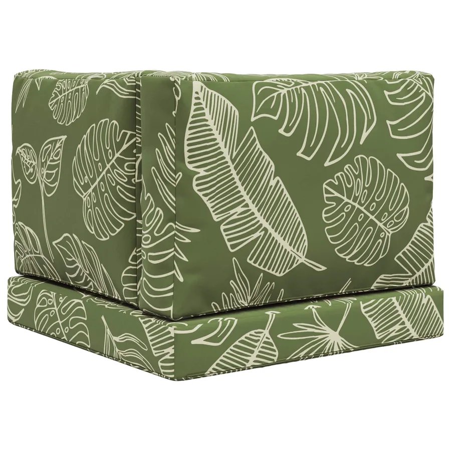 Coussin de canapé d'extérieur 3 pcs Modèle feuille Polyester - 7
