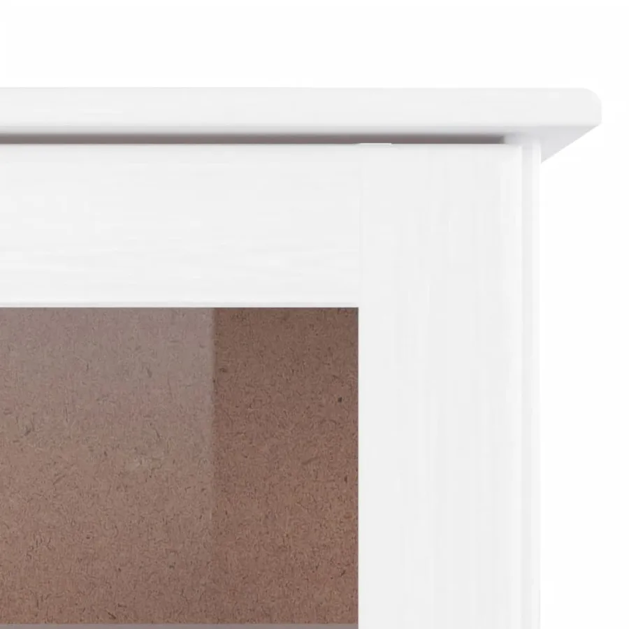 Buffet ALTA blanc 77x35x188 cm bois massif de pin - 8