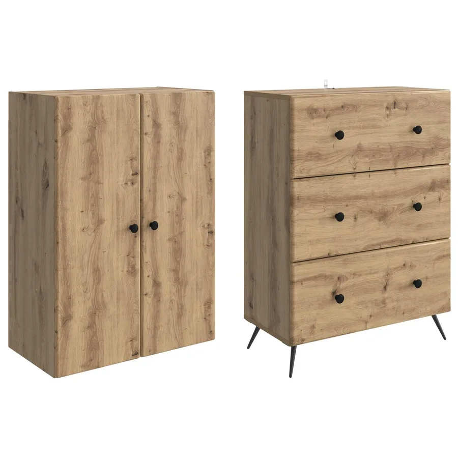 Ensemble de Meubles 2 pc 66 x 34,5 x 90 cm Bois d'ingénierie - 4