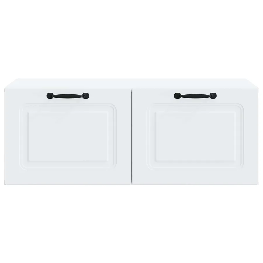 Meuble TV mural Blanc 78,5 x 41 x 30 cm Bois d'ingénierie - 6