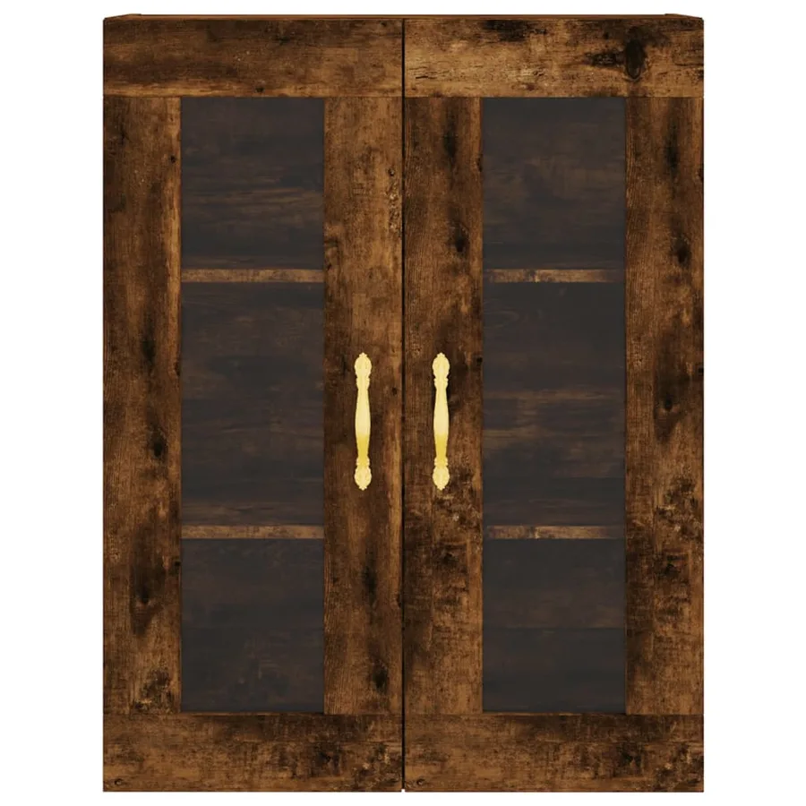 Buffet haut Chêne fumé 69,5x34x180 cm Bois d'ingénierie - 5