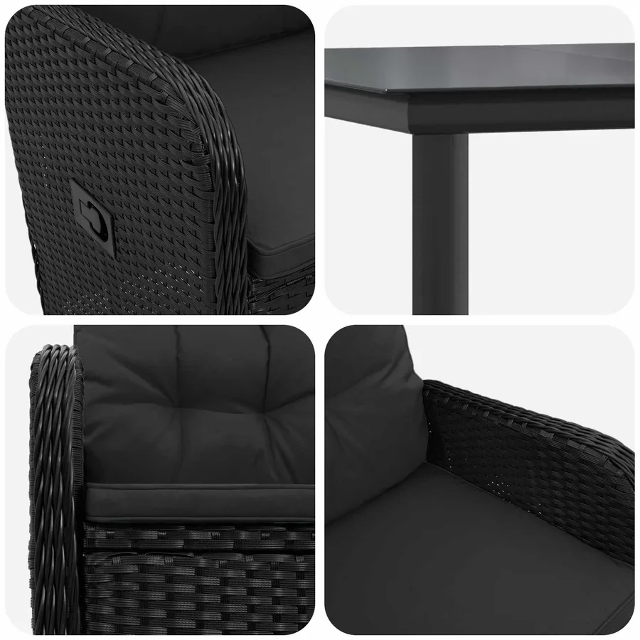Ensemble de Tables Basses avec coussin avec oreiller 5 pcs - 7