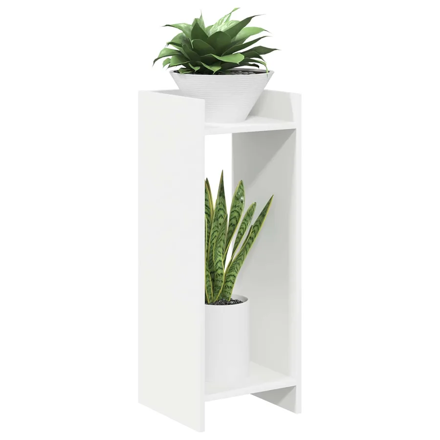 Support de Plante 2 pc Blanc 30 x 30 x 80 cm Bois d’ingénierie - 3