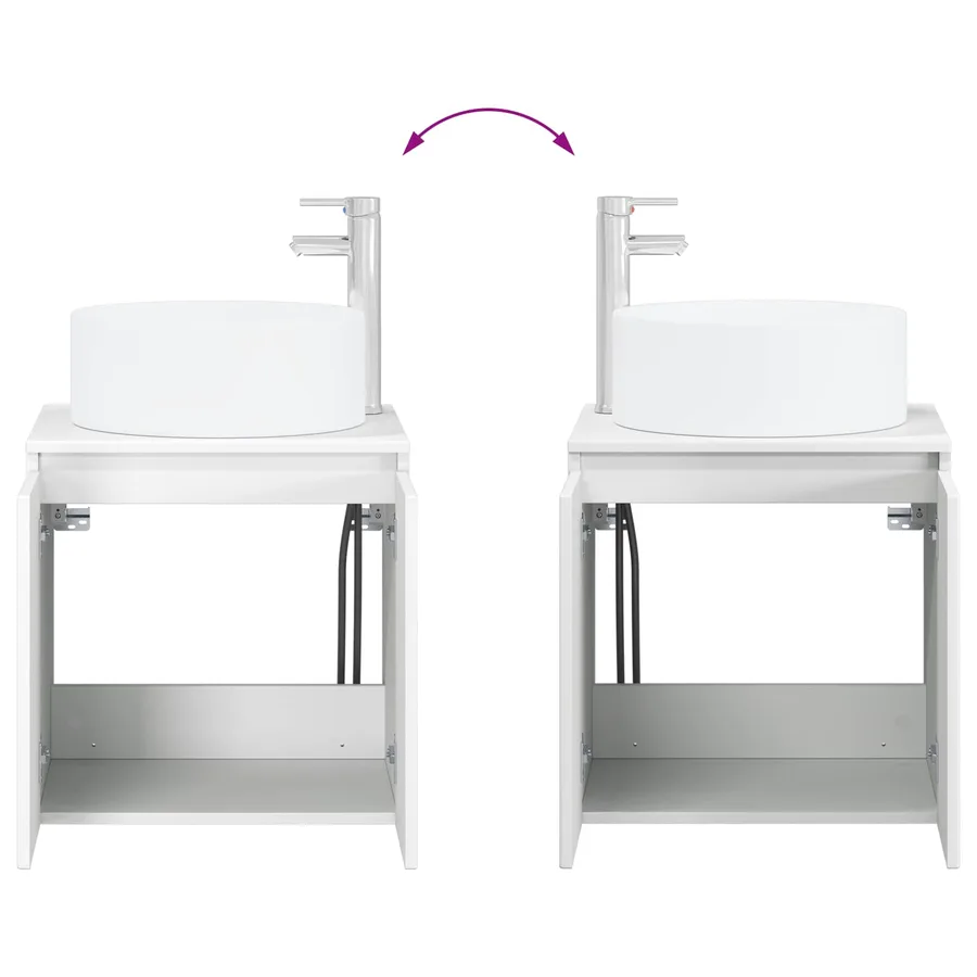 Ensemble d'armoire de salle de bain 5 pcs Blanc - 13
