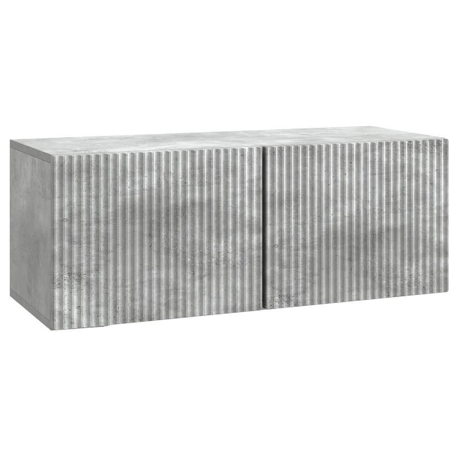 Meuble TV mural Gris béton 78,5 x 31 x 30 cm Bois d'ingénierie - 2