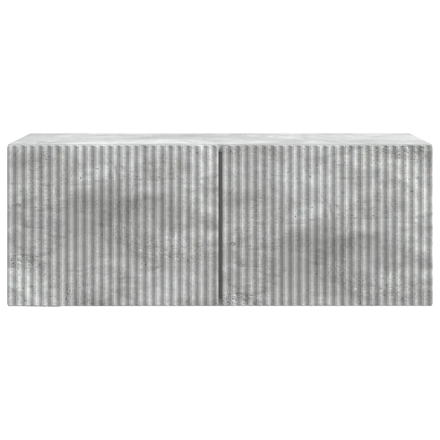 Meuble TV mural Gris béton 78,5 x 31 x 30 cm Bois d'ingénierie - 6