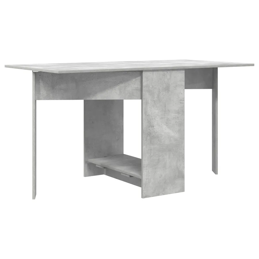 Table à dîner 138 x 70 x 73,5 cm Bois d'ingénierie Gris béton - 2