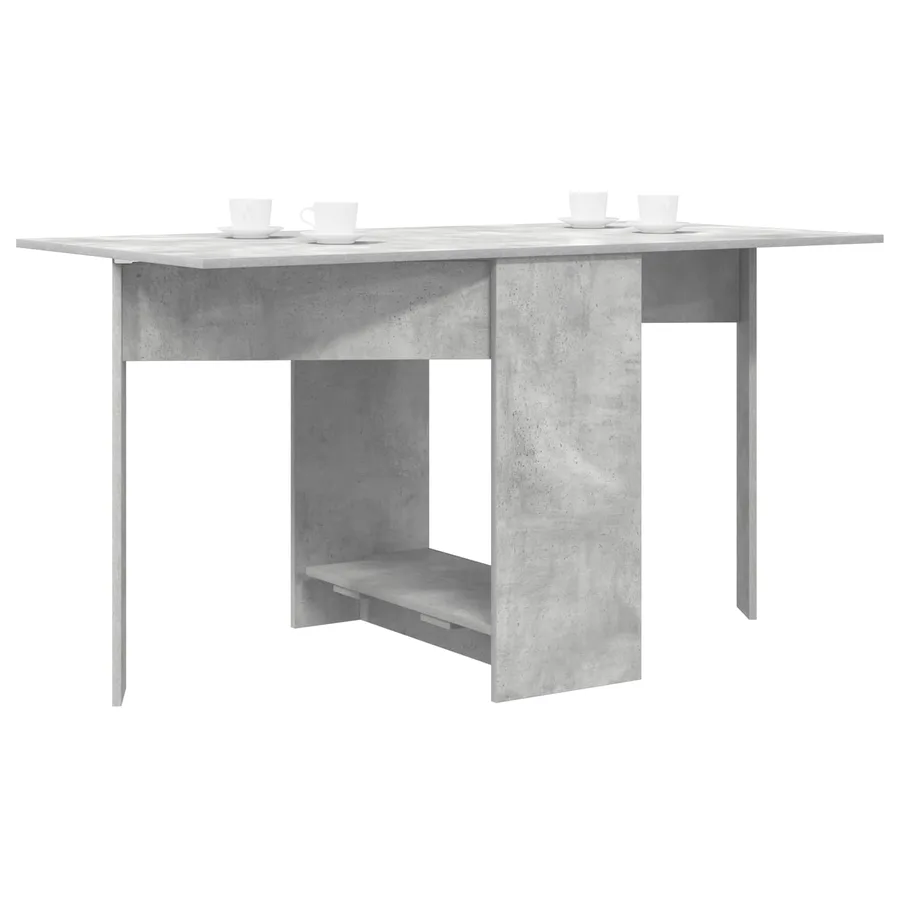 Table à dîner 138 x 70 x 73,5 cm Bois d'ingénierie Gris béton - 3