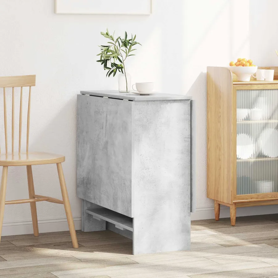 Table à dîner 138 x 70 x 73,5 cm Bois d'ingénierie Gris béton - 4