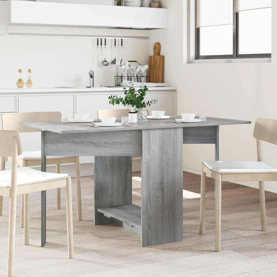 Table à dîner 138 x 70 x 73,5 cm Bois d'ingénierie Sonoma gris