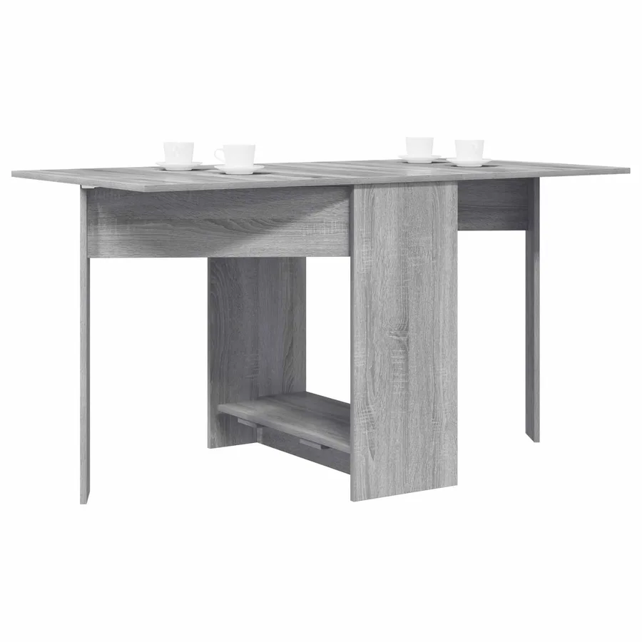 Table à dîner 138 x 70 x 73,5 cm Bois d'ingénierie Sonoma gris - 3