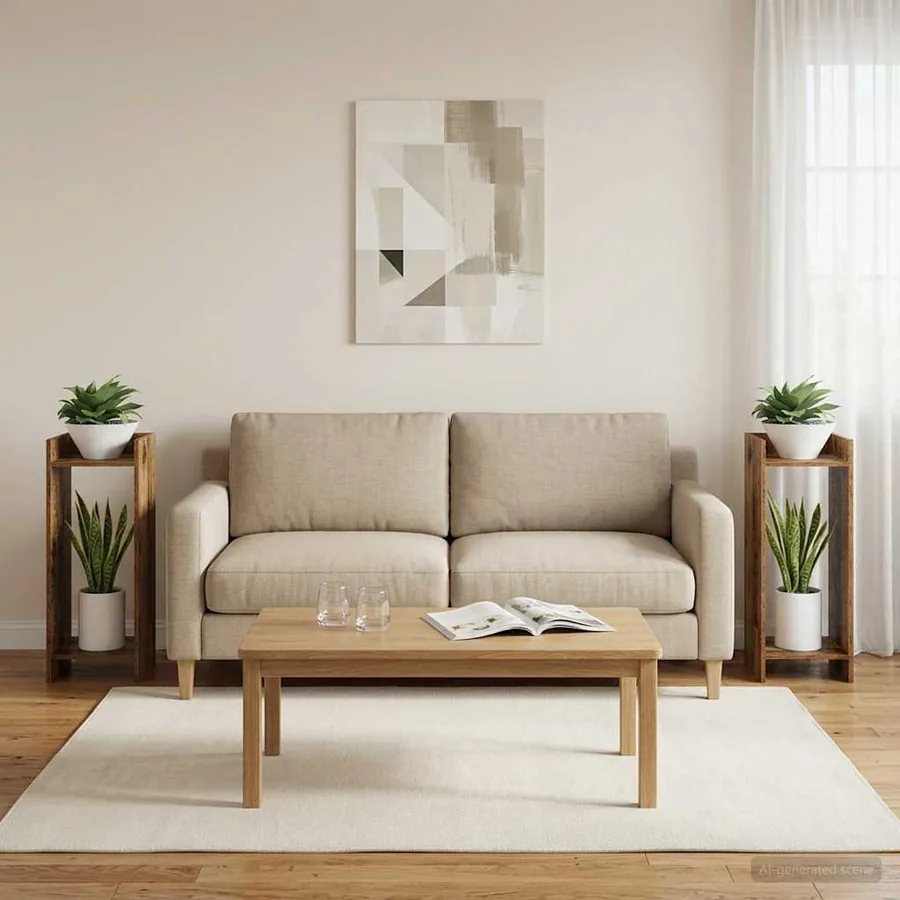 Support de Plante 2 pc Bois ancien 30 x 30 x 80 cm