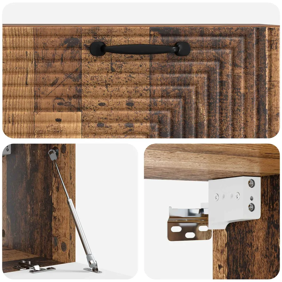 Meuble TV mural Bois ancien 78,5 x 31 x 30 cm Bois d'ingénierie - 9