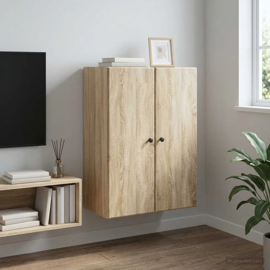 Armoire Murale Chêne Sonoma 66 x 34,5 x 90 cm Bois d'ingénierie