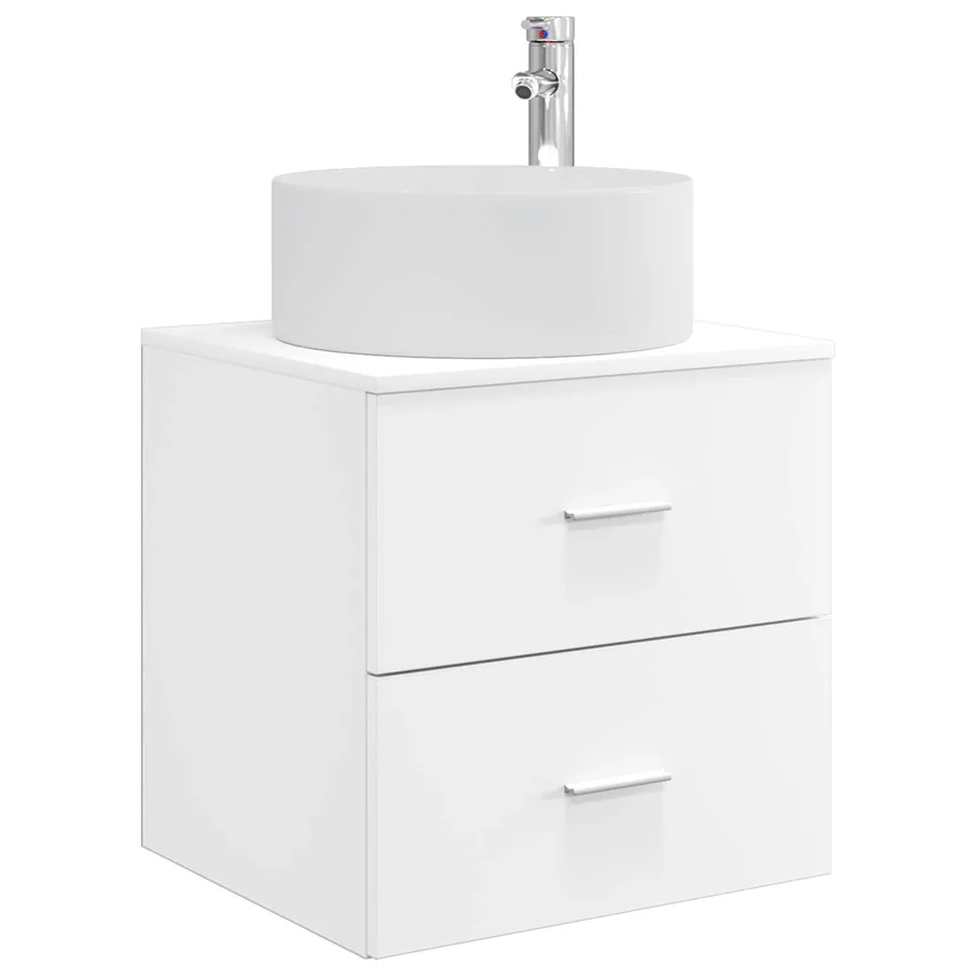 Vanité de lavabo mural Blanc 49,5 x 44,5 x 65,5 cm - 2