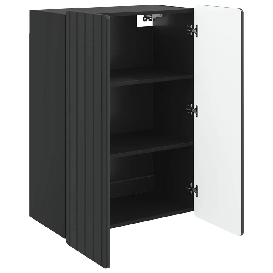Armoire Murale Noir 66 x 34,5 x 92 cm Bois d'ingénierie - 3