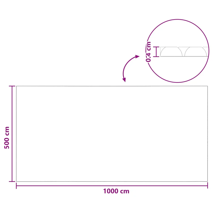 Couverture de piscine solaire 1000 x 500 cm 110 μm Carré PE - 7